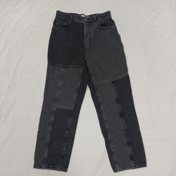 PacSun Denim - PacSun Jeans Womens Sz 27 Two Toned Black Denim High Rise Straight Button Fly